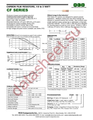 CF12-1R0-JTW datasheet  